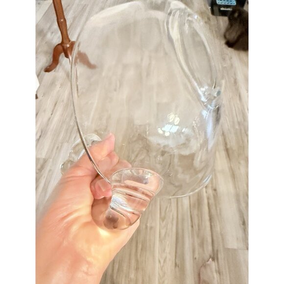 Vtg 1950s Duncan & Miller Clear Glass Swan Bowl Dish Lg Retro Centerpiece Read - Picture 5 of 13